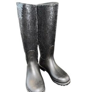Saint Laurent Sequins Rain Boots